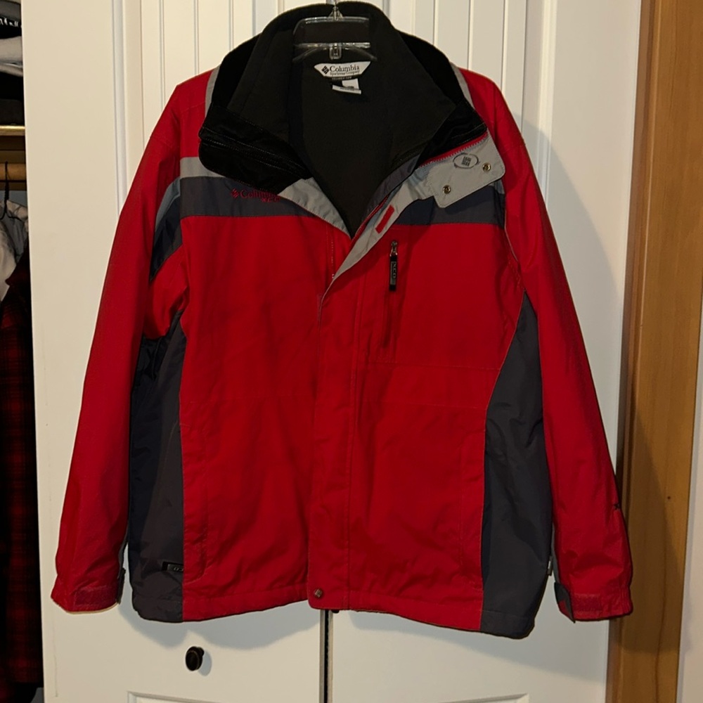 Columbia coat with removable fleece liner jacket